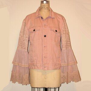 Upcycled Pink Denim And Lace Jacket  Wicked